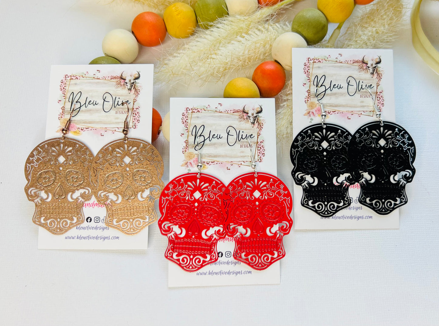 Skull Filigree Earrings π»π