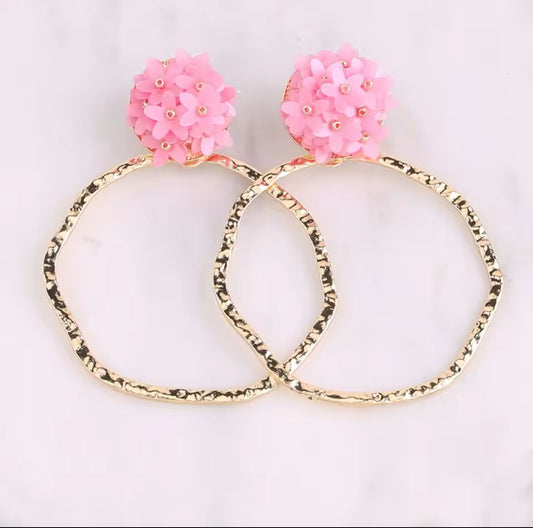 Pink Floral RD Showstopper Earrings