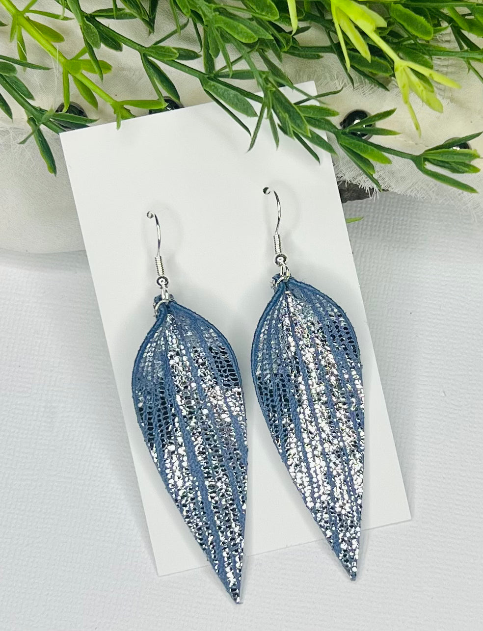 Ethereal Feathers Leather Earrings