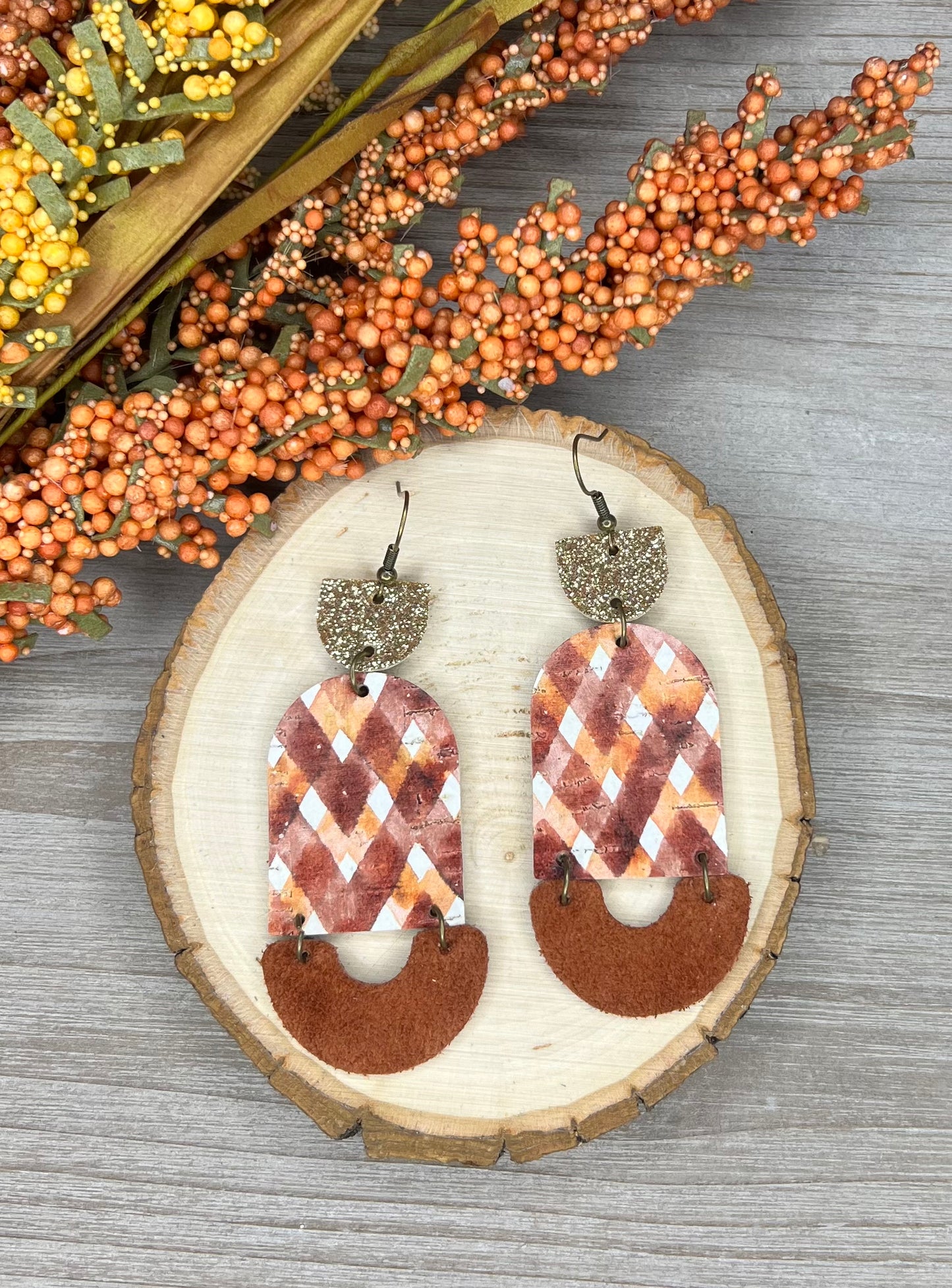 Feels Like Fall Boho Leather Earrings