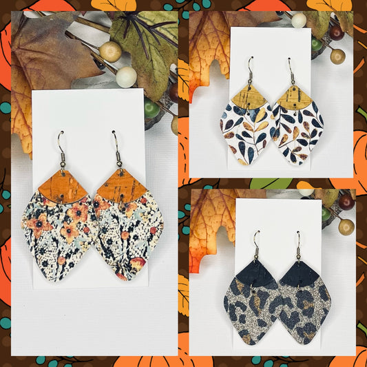 Fall Kate Floral Leather Earrings