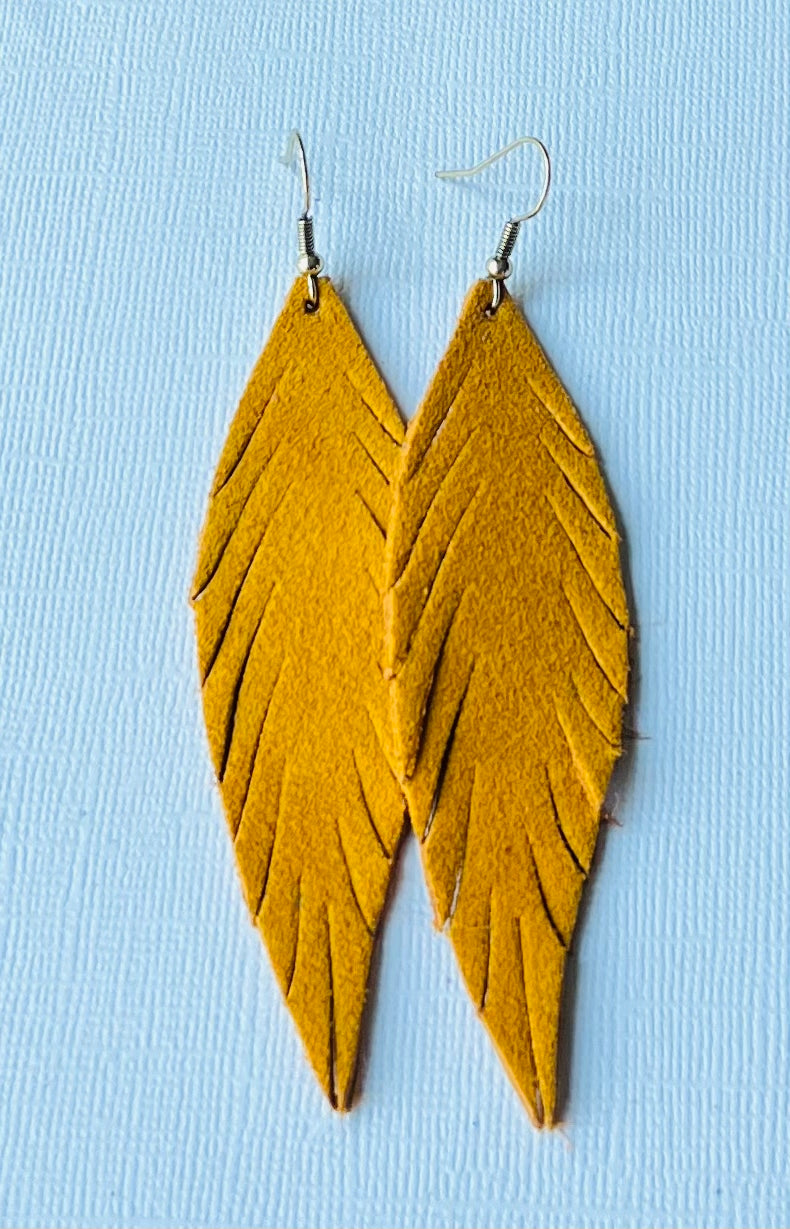 Birds of a Feather Suede Earrings