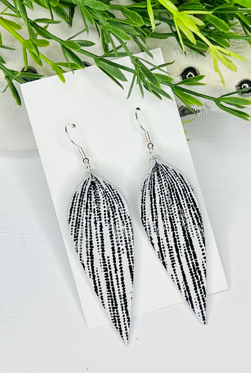 Ethereal Feathers Leather Earrings