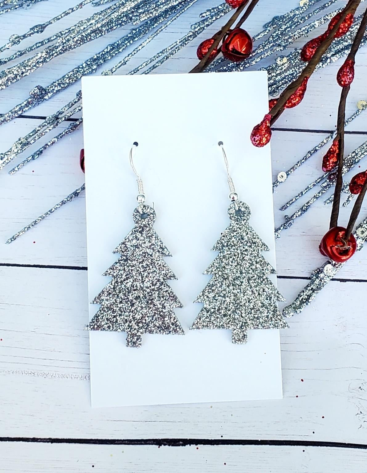 Oh Christmas Tree Leather Earrings