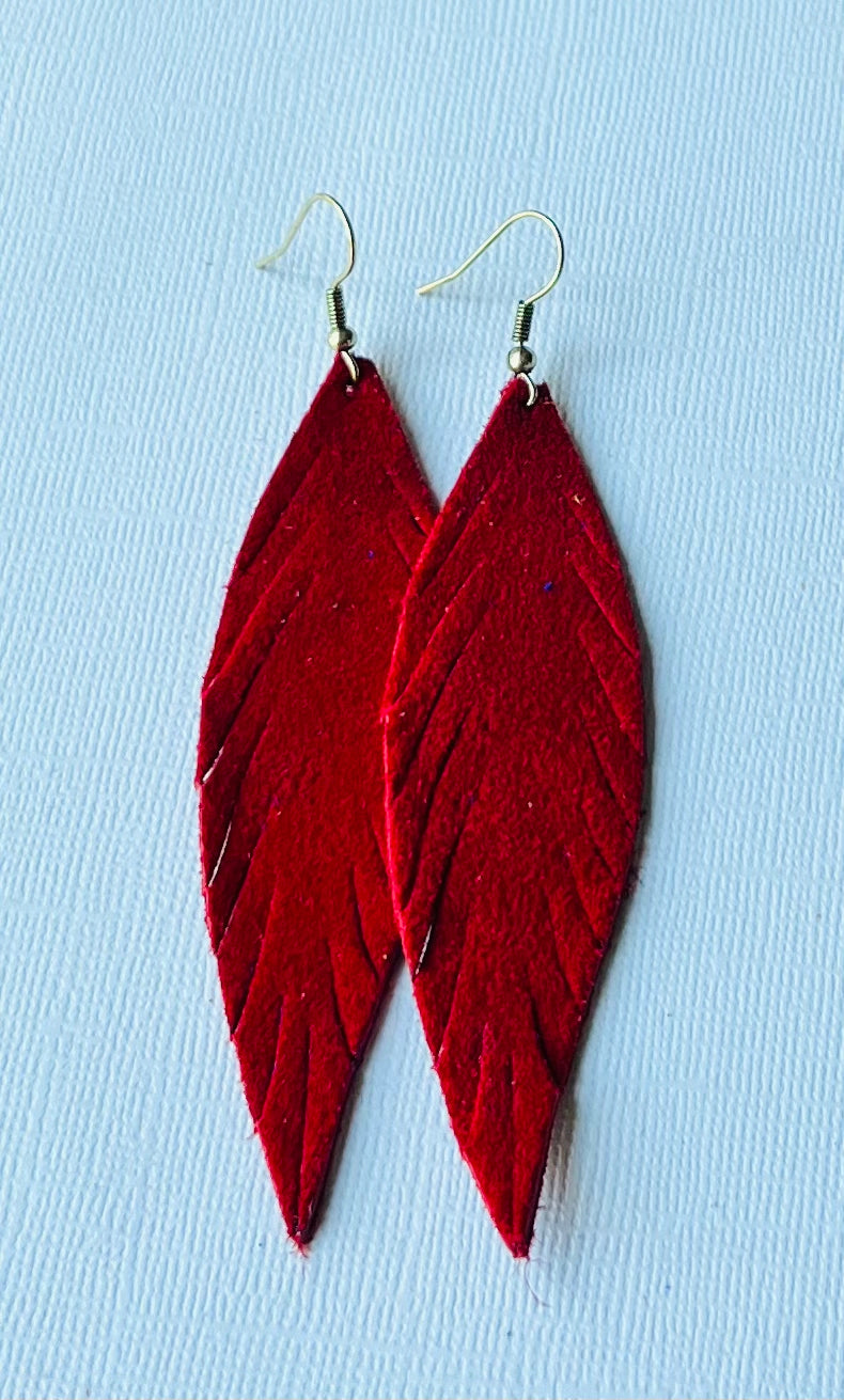 Birds of a Feather Suede Earrings