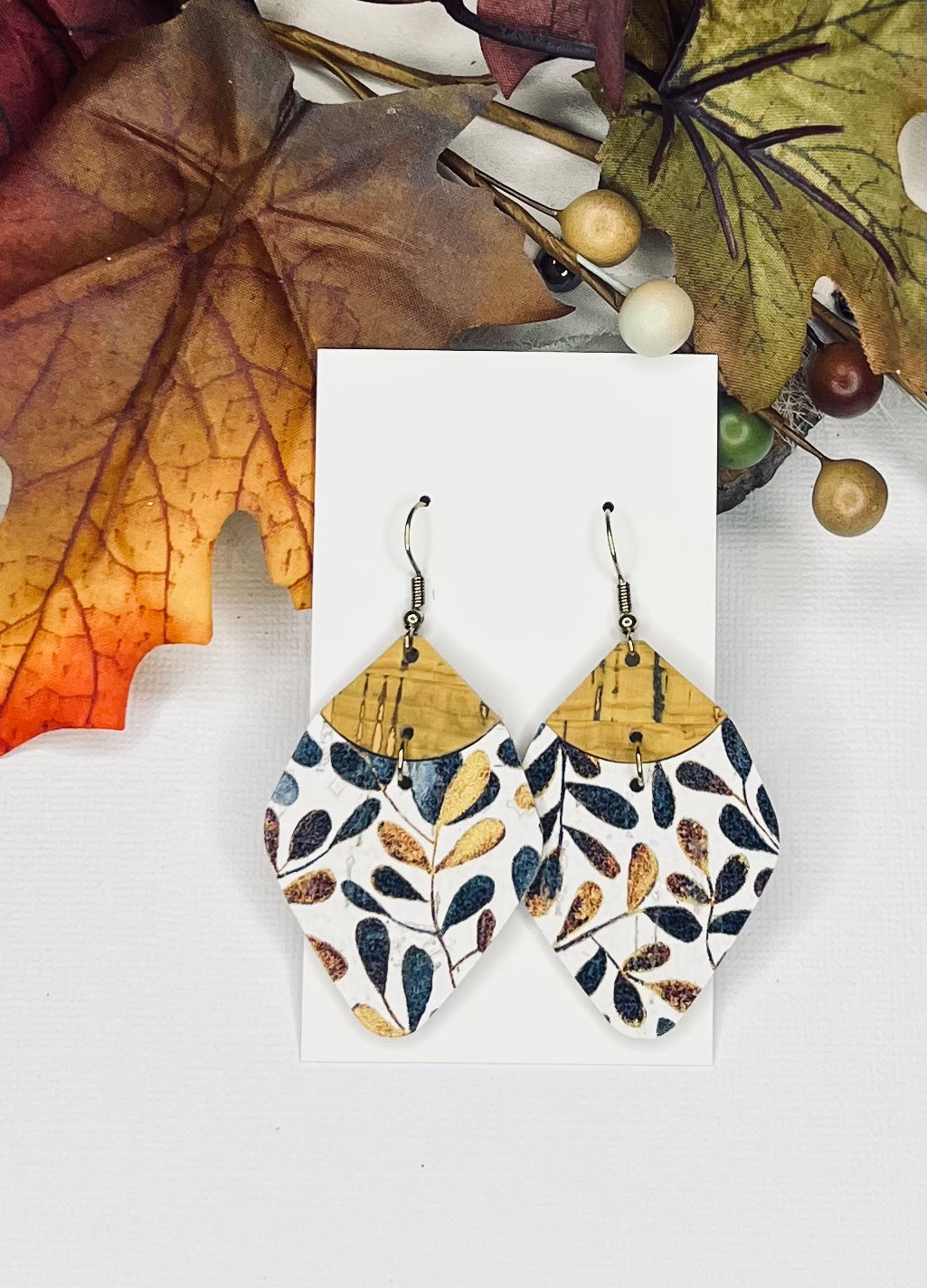 Fall Kate Floral Leather Earrings