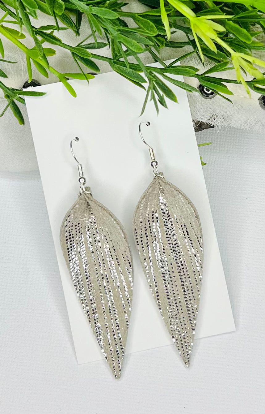 Ethereal Feathers Leather Earrings