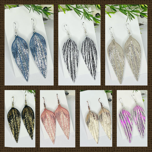 Ethereal Feathers Leather Earrings