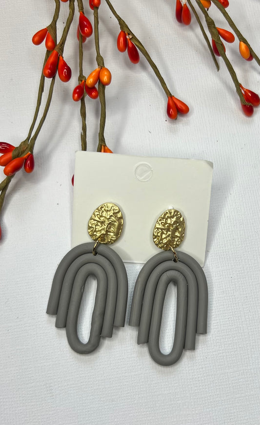 Boho Smoke Polymar Clay Earrings