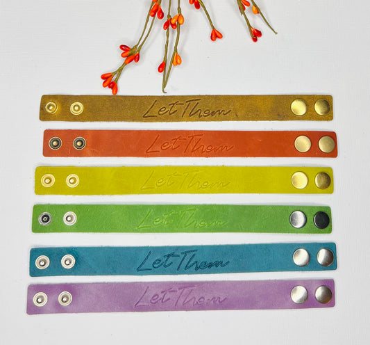 Let Them Leather Bracelet