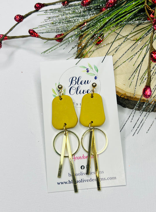 Kiwi Polymar Clay Earrings