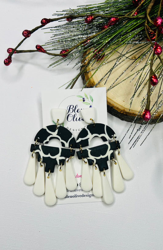 BW Chandalier Polymar Clay Earrings