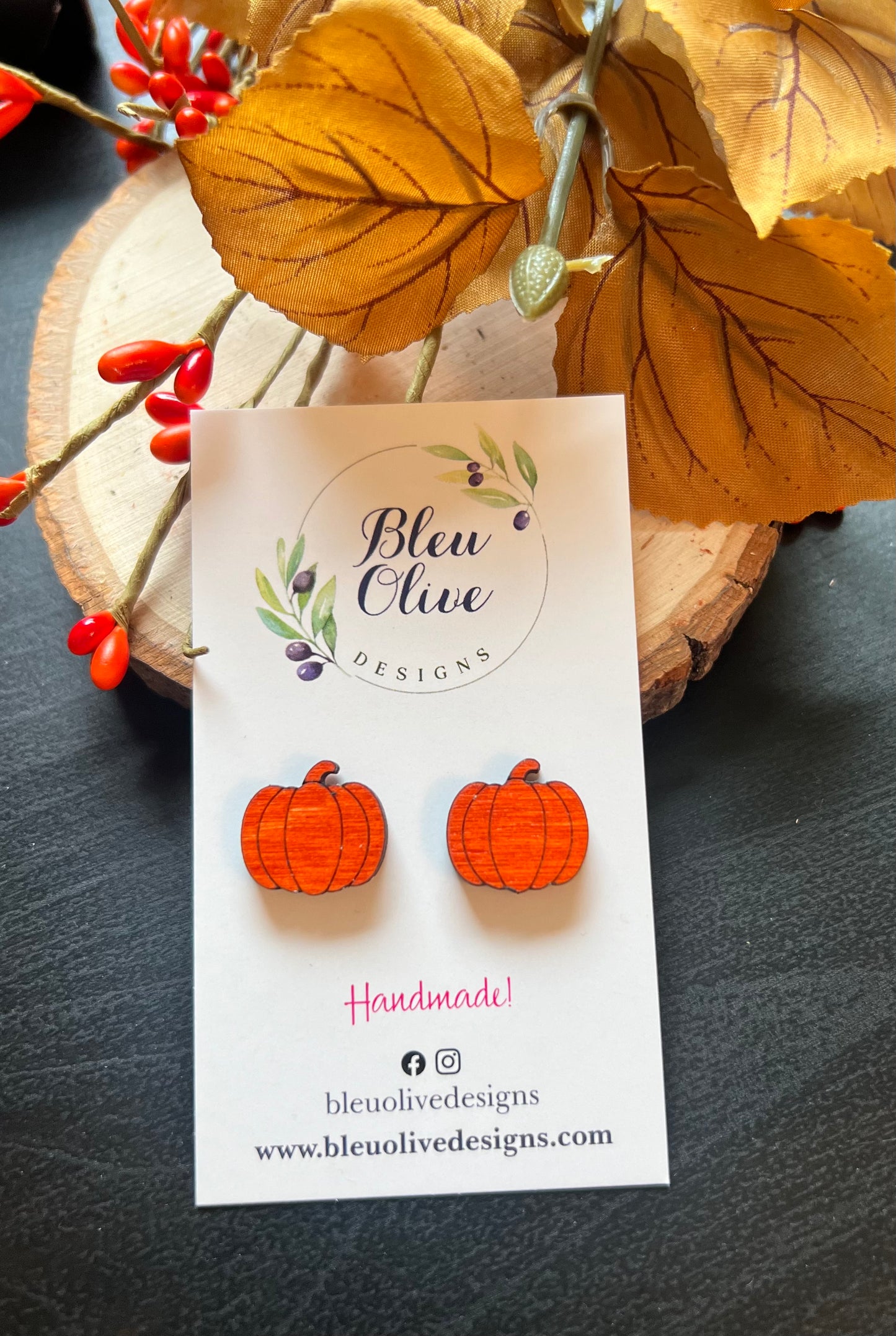 Jack Pumpkin Studs