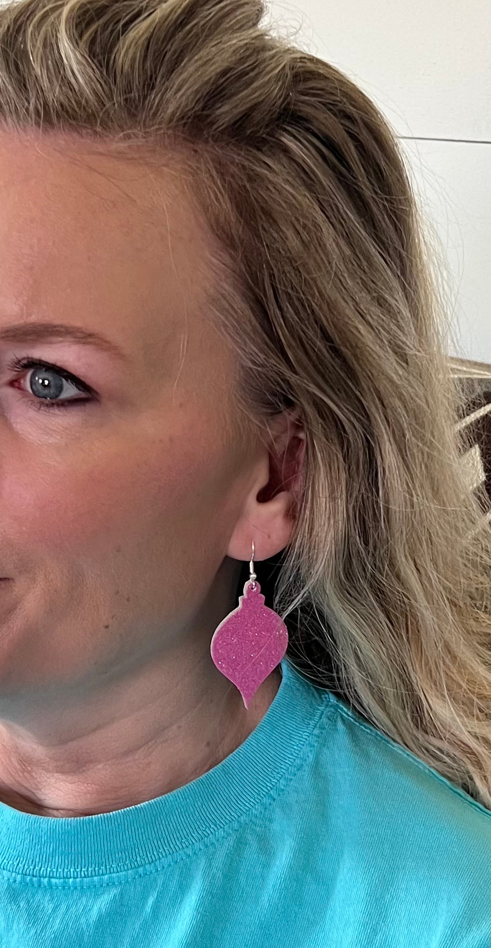 Rockin Around the Christmas Tree Leather Earrings