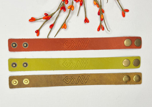 God is Greater Leather Bracelet
