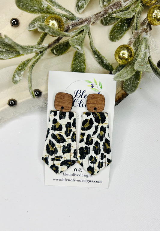 In the Spotlight Leopard Leather Earrings