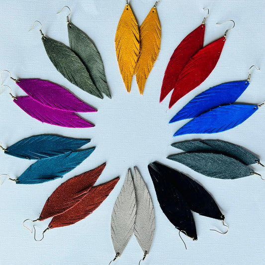 Birds of a Feather Suede Earrings